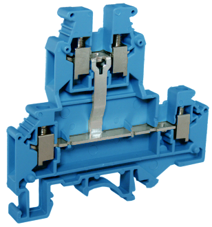 Этажная клемма UKJ-4/2X2L(BU) - Этажная клемма, межэтажное соединение, тип фиксации провода: винтовой, номинальное сечение: 4 мм кв., 32A, 500V, ширина: 6,2 мм, цвет: синий, тип монтажа: DIN 35