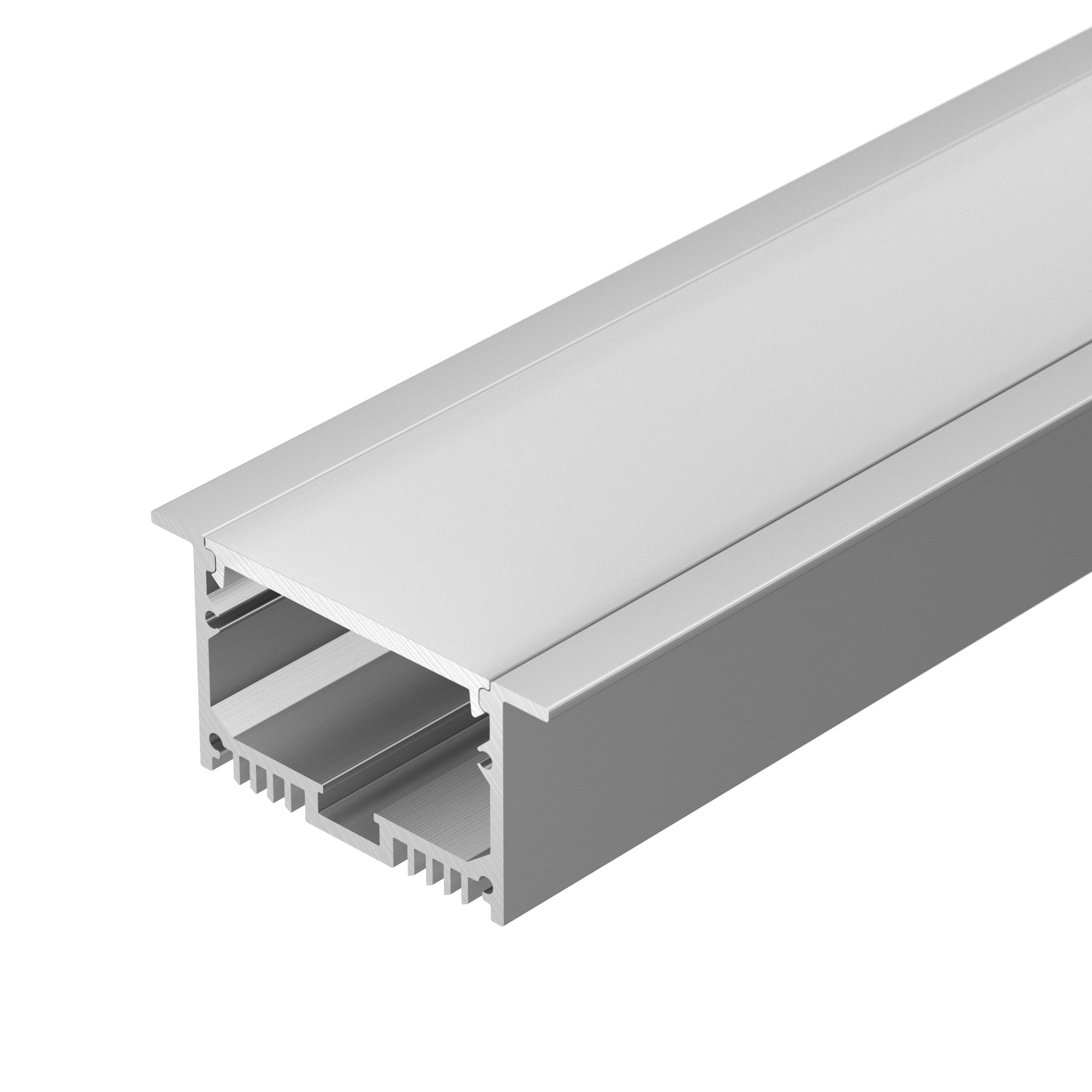 Профиль с экраном SL-LINIA62-F-2500 ANOD+OPAL 020470 - Комплект с экраном. Алюминиевый анодированный профиль для светодиодных лент и линеек. Габаритные размеры (LхWхH): 2500x62x32 мм, паз для установки 49 мм. Ширина площадки для ленты 38 мм. Аксессуары пр
