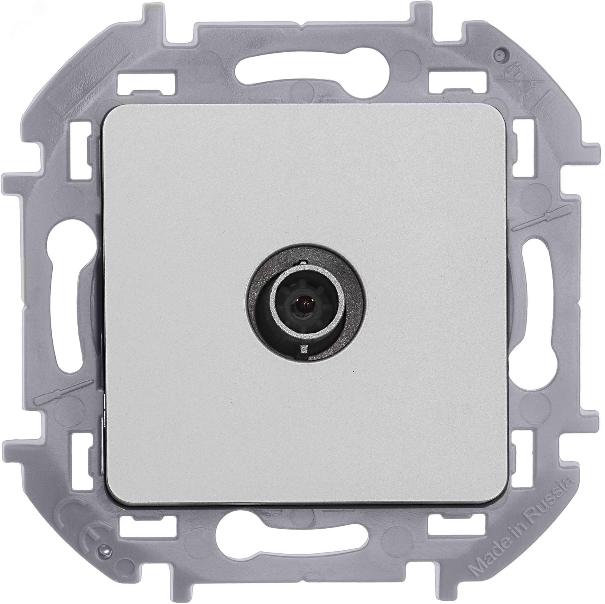 Розетка телевизионная TV Inspiria 2дБ 0-2400мГц с топологией "звезда" механизм алюм. Leg 673852