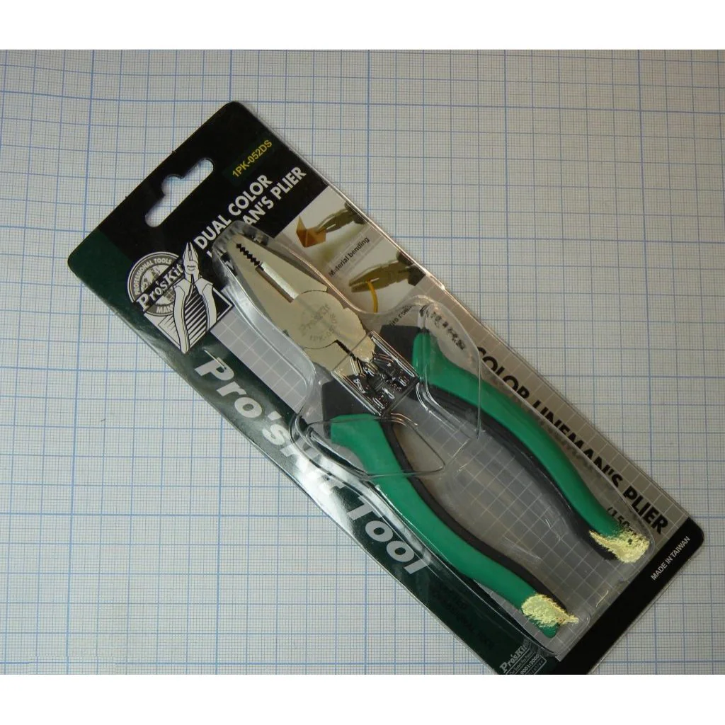 1PK-052DS - Профессиональные пассатижи, изготовленные из углеродистой стали, подходят как для инженеров, так и для использования в быту.