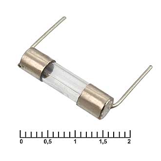 H520PT 15A - 15 А, 250 В, предохранитель выводной, в стеклянном корпусе