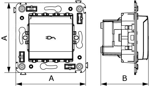 Розетка 1-м СП 2мод. Avanti "Ванильная дымка" 16А IP41 2P+E защ. шторки с крышкой беж. 4405013