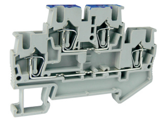 Этажная клемма UJ5-2.5/2-2/L-N - Этажная клемма, тип фиксации провода: пружинный, номинальное сечение: 2,5 мм кв., 26A, 500V, ширина: 5,2 мм, цвет: серый, тип монтажа: DIN 35