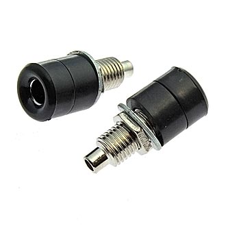 Z031 4MM SOCKET BLACK - Клемма приборная Z031 4 мм, разъем черный, диаметр 4 мм