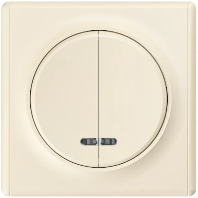 Выключатель 2-кл. СП Florence 10А IP20 с подсветкой механизм беж. (1E31801301) 2172802
