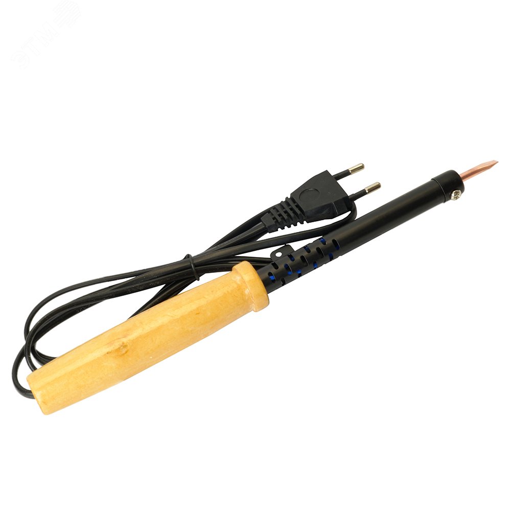 Паяльник с деревянной ручкой 30W, нихромовый нагреватель, долговечное жало, 230В 49983