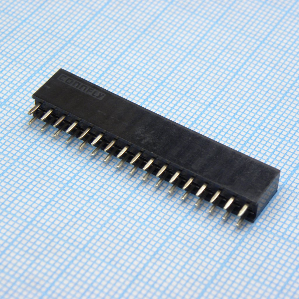 DS1023-2X17S21 - Гнездо на плату 2х17 конт., шаг 2.54мм, высота 8.5мм
