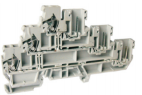 Этажная клемма UJ5-2.5WV/3X3E - Трех этажная клемма, серия E, тип фиксации провода: пружинный, номинальное сечение: 2,5 мм кв., 24A, 800V, ширина: 5 мм, цвет: серый, стандарт GB/T14048.1, тип монтажа: DIN 35
