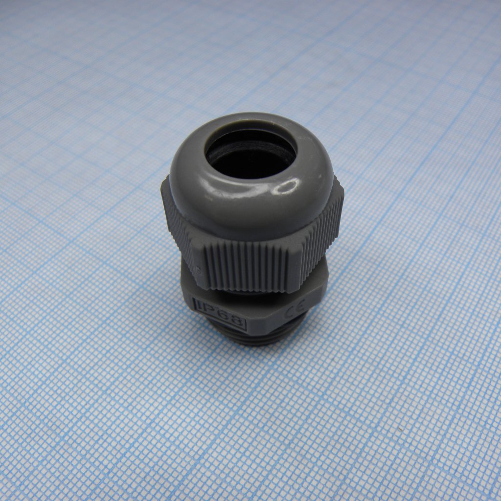 DDL-PG13.5P-1 (grey) - Кабель ввод, крепление на панель, гайка для крепления на панель приобретается отдельно