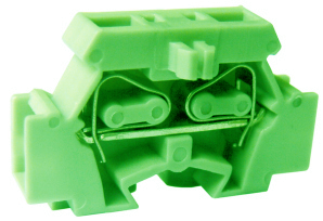 Клемма MINI UJ2-2.5N(GN) - Мини клемма, тип фиксации провода: пружинный, номинальное сечение: 2,5 мм кв., 24A, 500V, ширина: 6 цвет: зеленый, тип монтажа: в зависимости от торцевой крышки