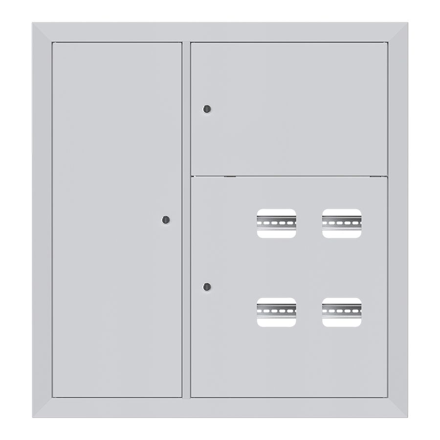 Щит этажный 4 кв. слаботочка слева (1000х950х150) Basic mb28-v-4z