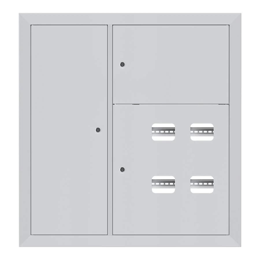 Щит этажный 4 кв. слаботочка слева (1000х950х150) Basic mb28-v-4z