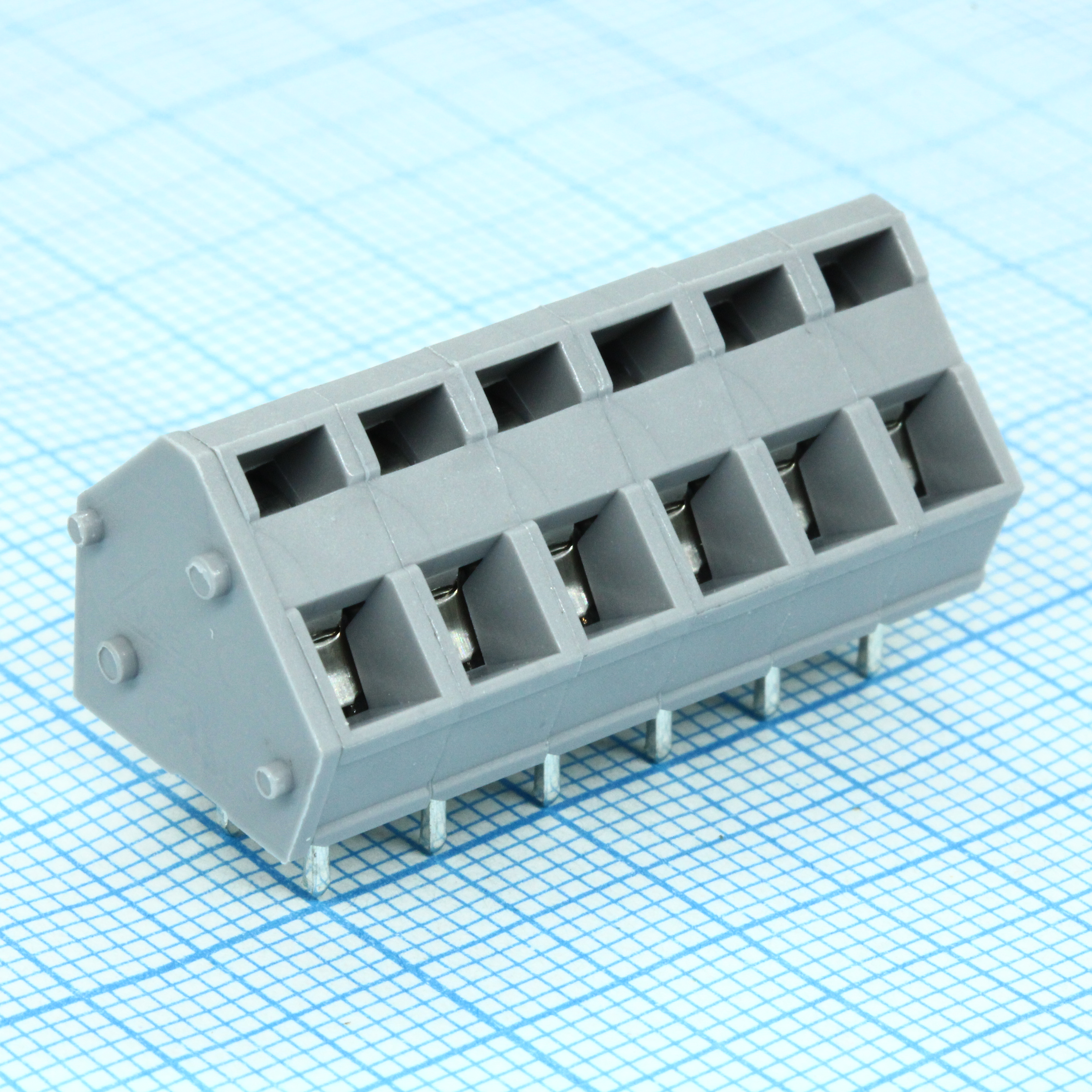 DG245-5.0-06P-11-00A(H) - Нажимной безвинтовой клеммный блок 6 контактов. Зажим типа зажимная клеть. Серия DG245-5.0