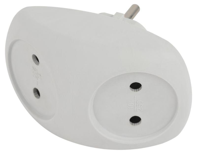 Разветвитель 2-м без заземл. 10А IP20 SPx-2-W бел. Б0053480