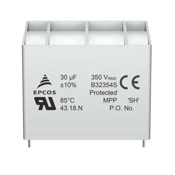 B32354S3256K010 - Конденсатор пленочный 350В переменного тока 25мкФ ±10% радиальный шаг 52.5мм