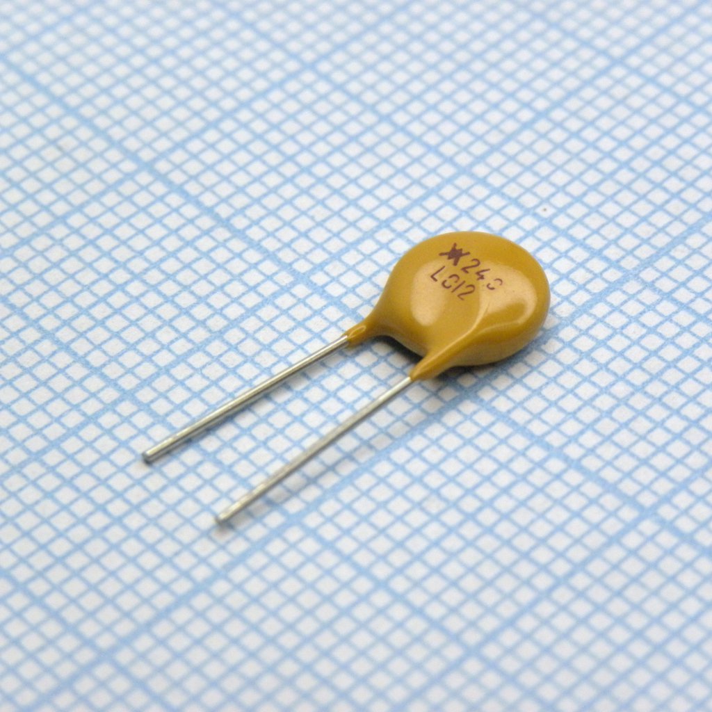 LVR012S - Самовосстанавливающийся предохранитель PTC 0.12A 240V 6.5Om -40C...+85C прямые выводы