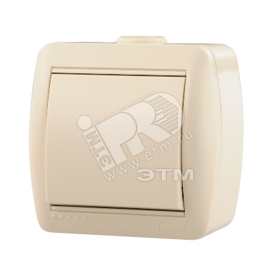 Выключатель 1-кл. ОП Nata 10А IP20 крем. 710-0300-100