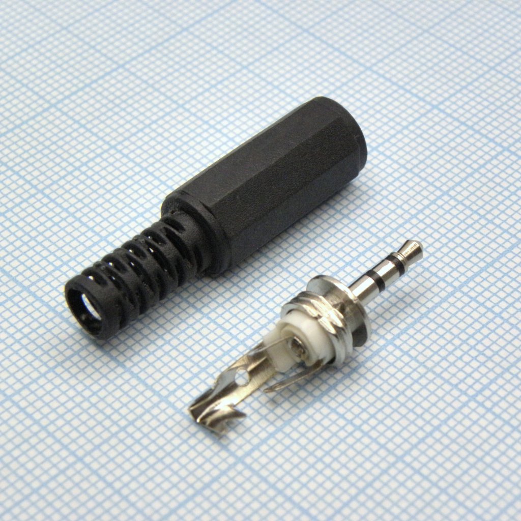 TRS 2.5 (micro plug) штекер - Стерео аудио штекер 2.5 мм пластиковый кожух