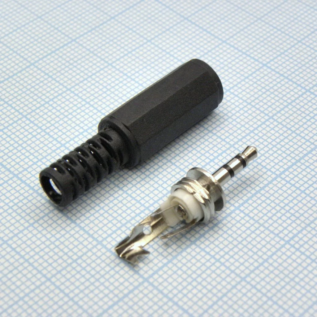TRS 2.5 (micro plug) штекер - Стерео аудио штекер 2.5 мм пластиковый кожух