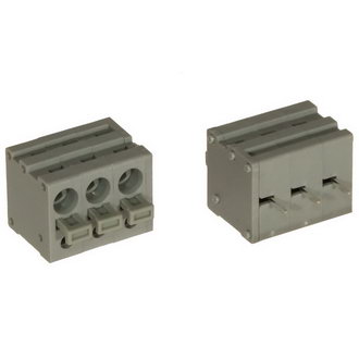 DG211V-5.0-03P-11-00A(H) - Нажимной безвинтовой клеммный блок 3 контакта. Зажим типа торцевой контакт. Серия DG211V-5.0