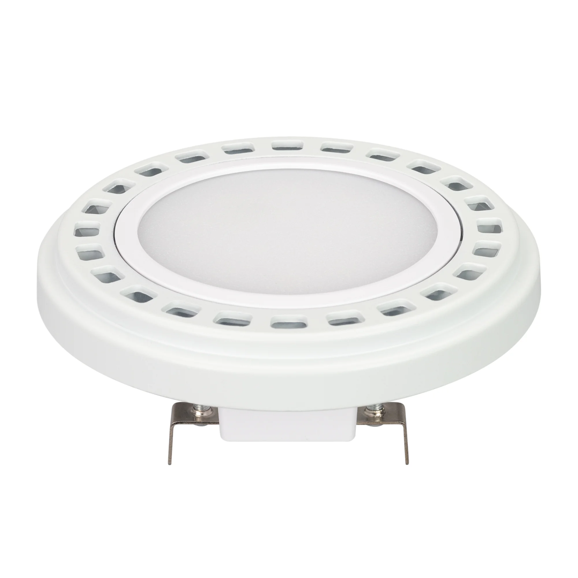 Лампа AR111-UNIT-G53-12W- Warm3000 (WH, 120 deg, 12V) 026887 - Светодиодная лампа AR111, цоколь G53, светодиод SMD, цвет БЕЛЫЙ ТЕПЛЫЙ 3000K, угол 120°, мощность 12Вт, напряжение 12V, Индекс цветопередачи CRI>80  Цвет рамки белый