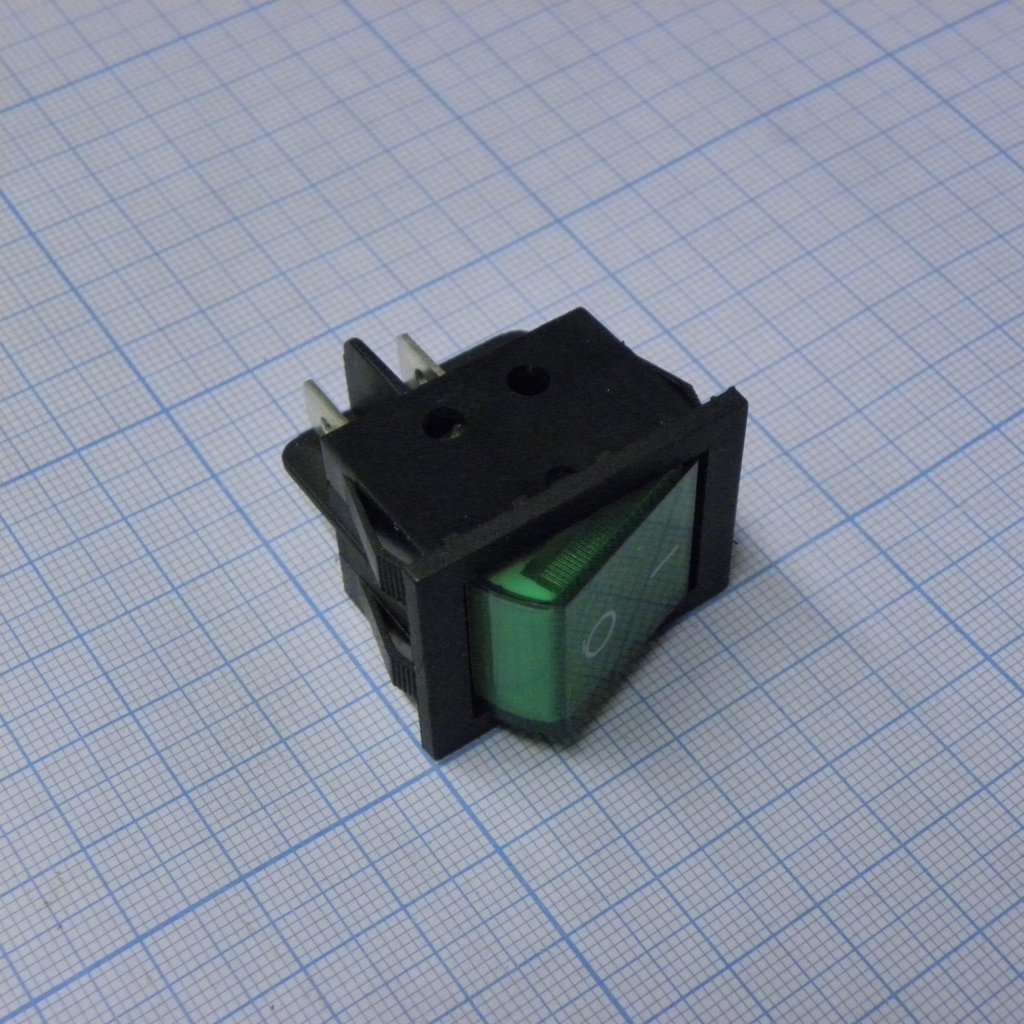 SWR 201-3A3 Ч/З IRS - Переключатель клавишный с подсветкой