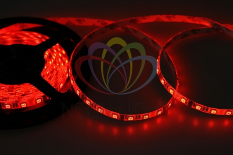 Лента светодиодная 12В, SMD5050, 14,4Вт/м, 60 LED/м, RGB, 10мм, 5м, IP65 141-499