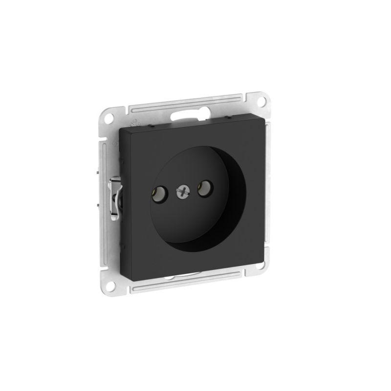 Розетка AtlasDesign 16А без заземл. без шторок быстрозажим. клем. механизм карбон SE ATN001041S