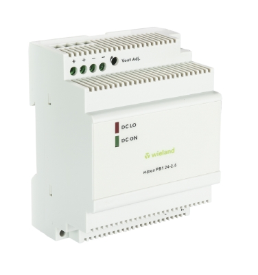 Блок питания WIPOS PB1 24-2.5 - Источник питания, однофазный, 24 V / 2,5 A, 60 W; диапазон входных напряжений: 90 – 264 V AC, 120 – 375 V DC; габариты (мм): ширина x высота x глубина: 71 x 91 x 57; вес 0,25 кг; монтаж: на DIN рейку, температура окружающей