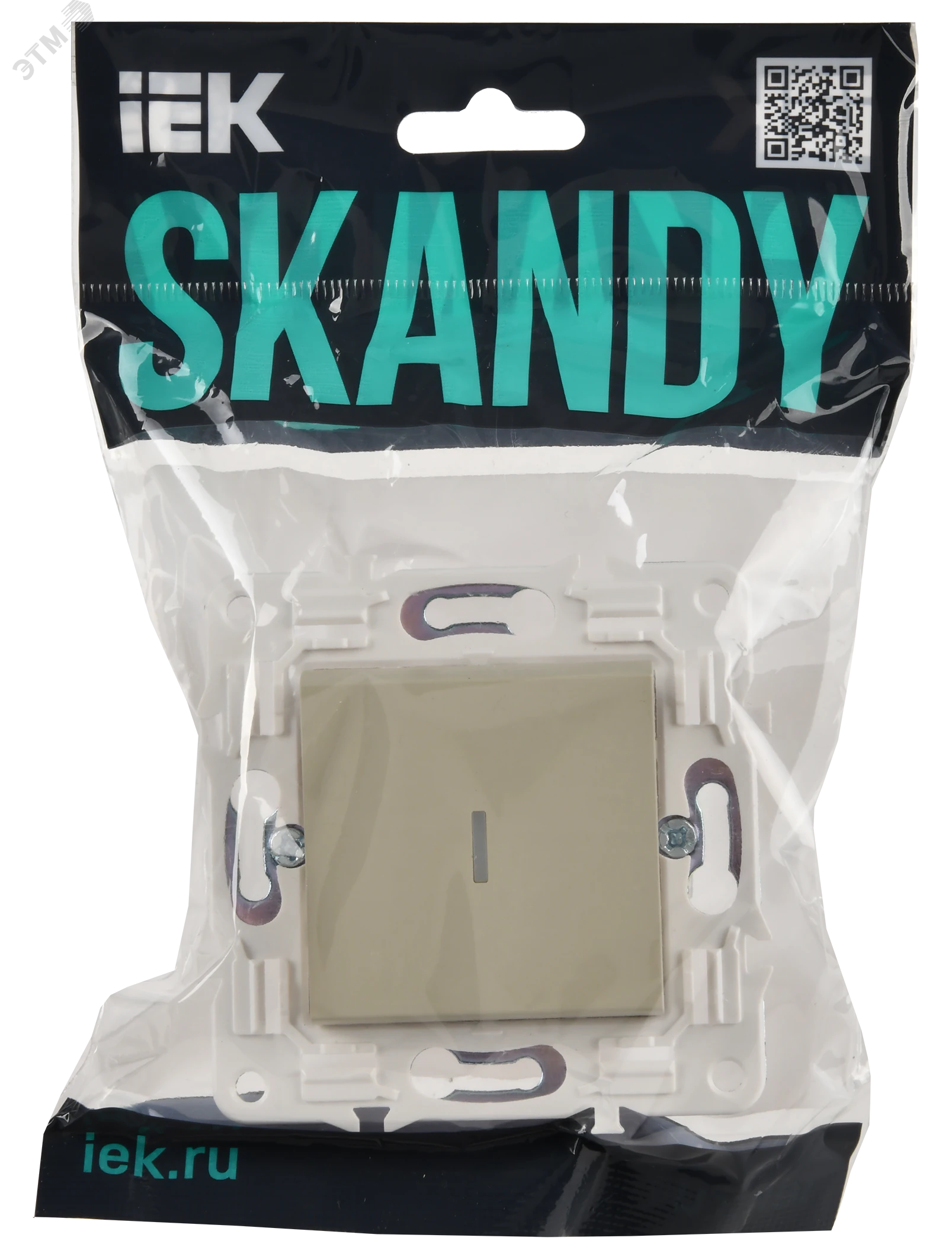 SKANDY Выключатель 1-клавишный с индикацией 10А SK-V07B бежевый IEK SK-V10-1-10-K10