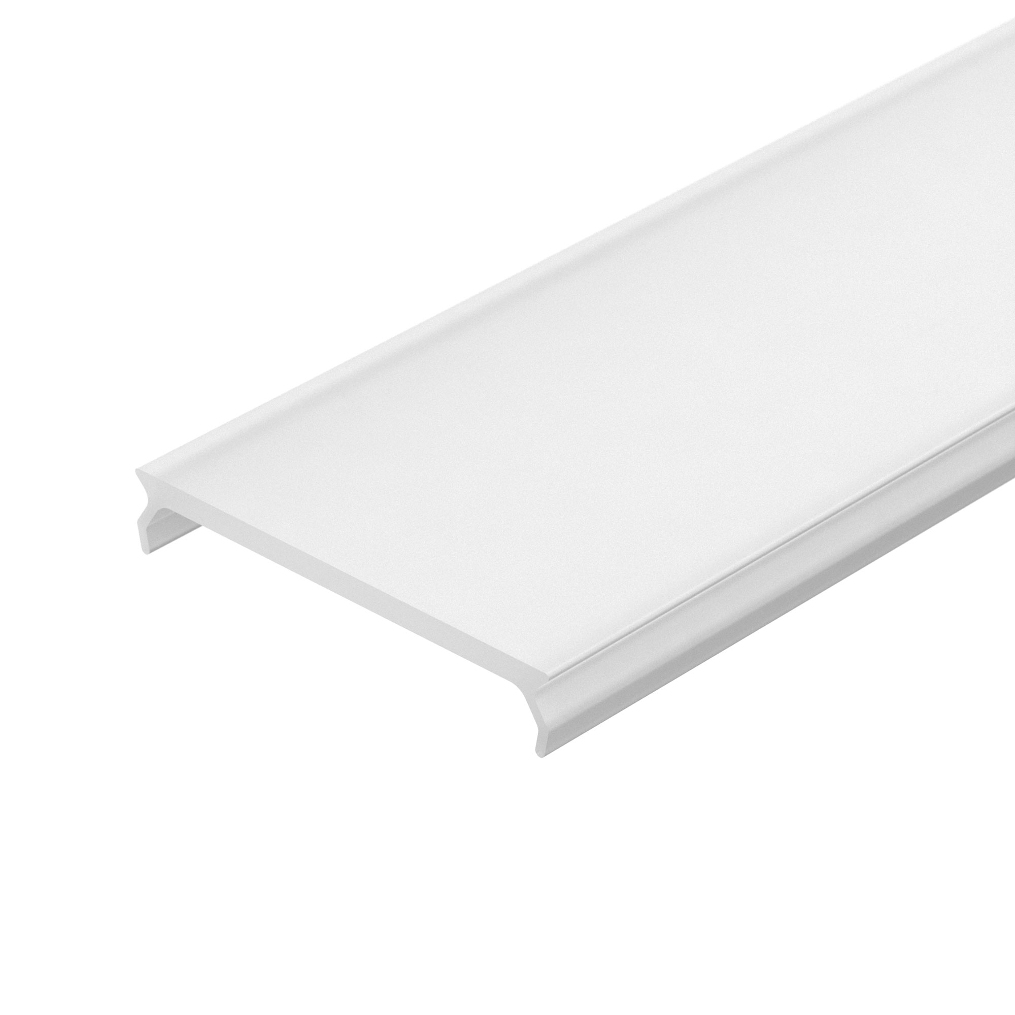 Экран MAT-L для профиля PLS-LOCK 019189 - -L- Матовый фигурный экран класса ЭКСТРА для профилей PLS-LOCK. Материал PC (поликарбонат), светопропускание до 64%. Увеличенная толщина экрана хорошо "размывает" точки светодиодов. Сплошная линия света при исполь