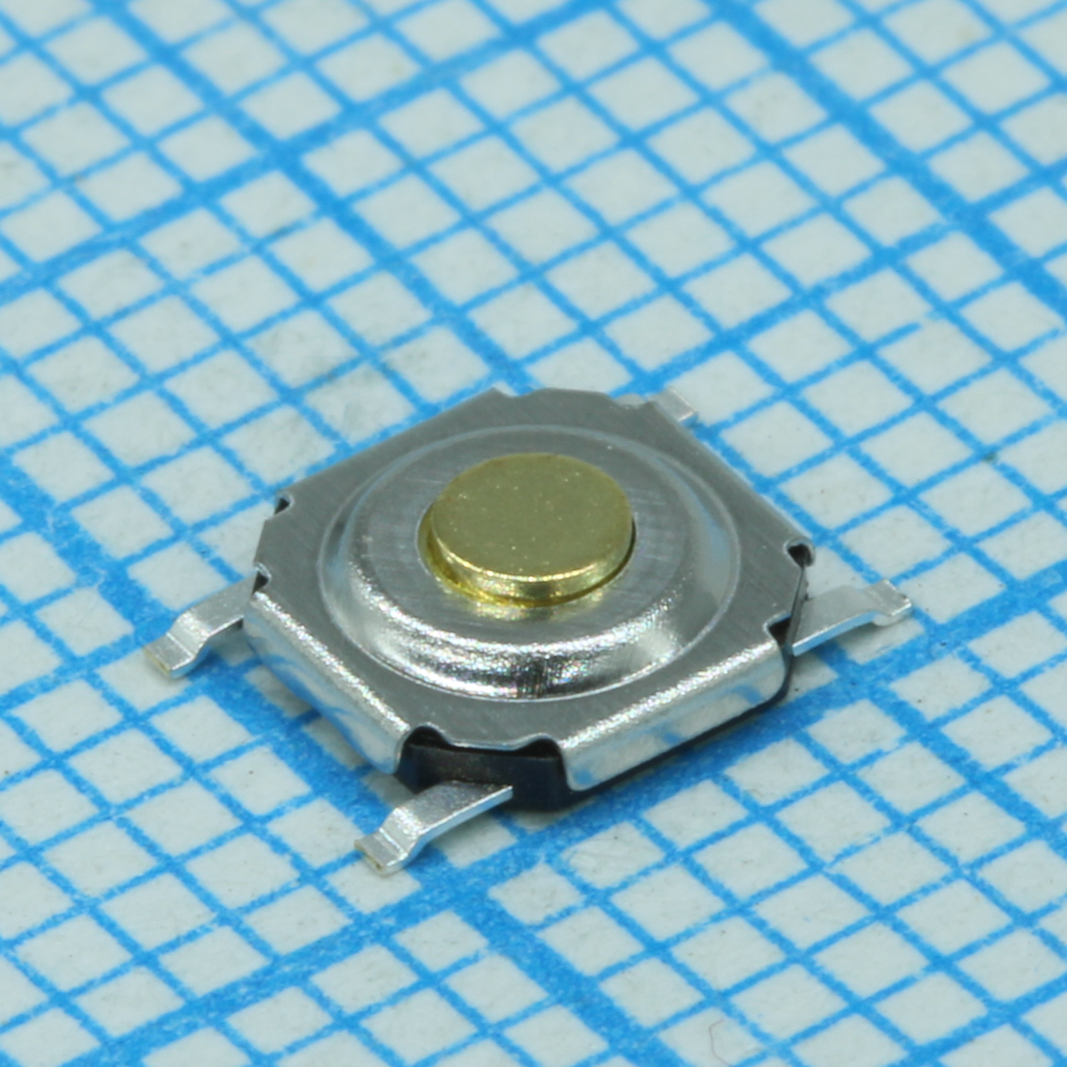 PTS526SK15SMTR2LFS - Кнопка тактильная 5.2х5.2х1.5мм 0.05А 12В 200000 циклов 250гр SMD лента на катушке