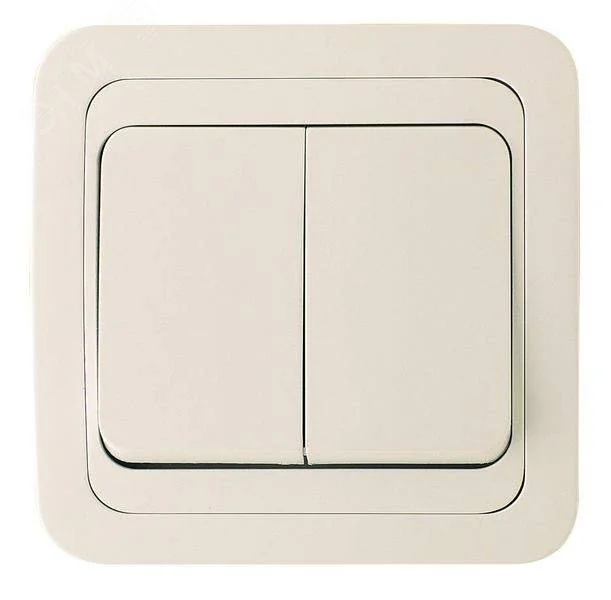 Выключатель 2-кл. СП Mimoza 10А IP20 крем./крем. 25003