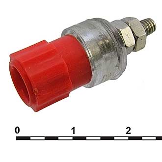 10-0063 RED - Гнездо 10-0063 красный, монтаж на гайку