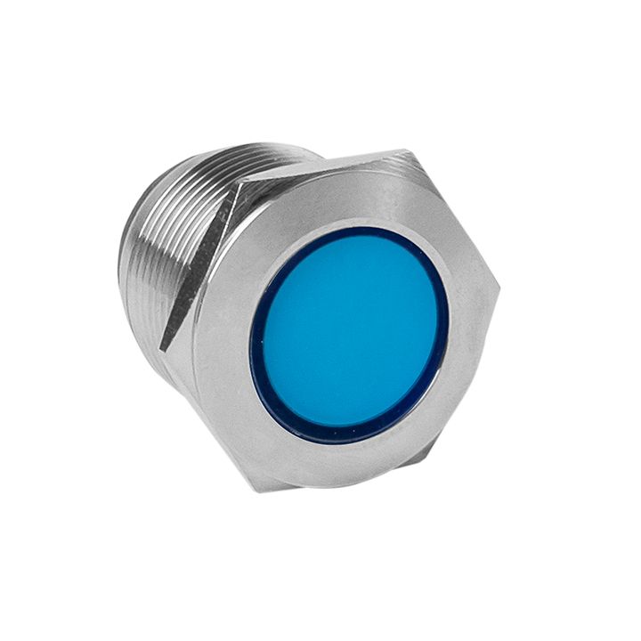 Лампа синяя сигнальная S-Pro67 19 мм 230В PROxima s-pro67-341 - Лампа сигнальная d19-230V син мет