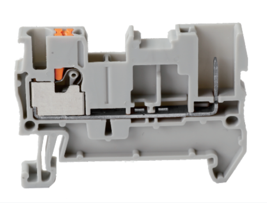 Клемма для разъемов UJ6-2.5V - Клемма для подключения внешнего разъема, тип фиксации провода: push-in, номинальное сечение: 2,5 мм кв., 24A, 500V, ширина: 5,2 мм, цвет: серый, тип монтажа: DIN 35