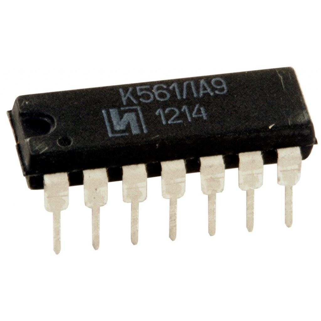 К561ЛА9 - 3 трехвходовых логических элемента "И-НЕ", DIP14