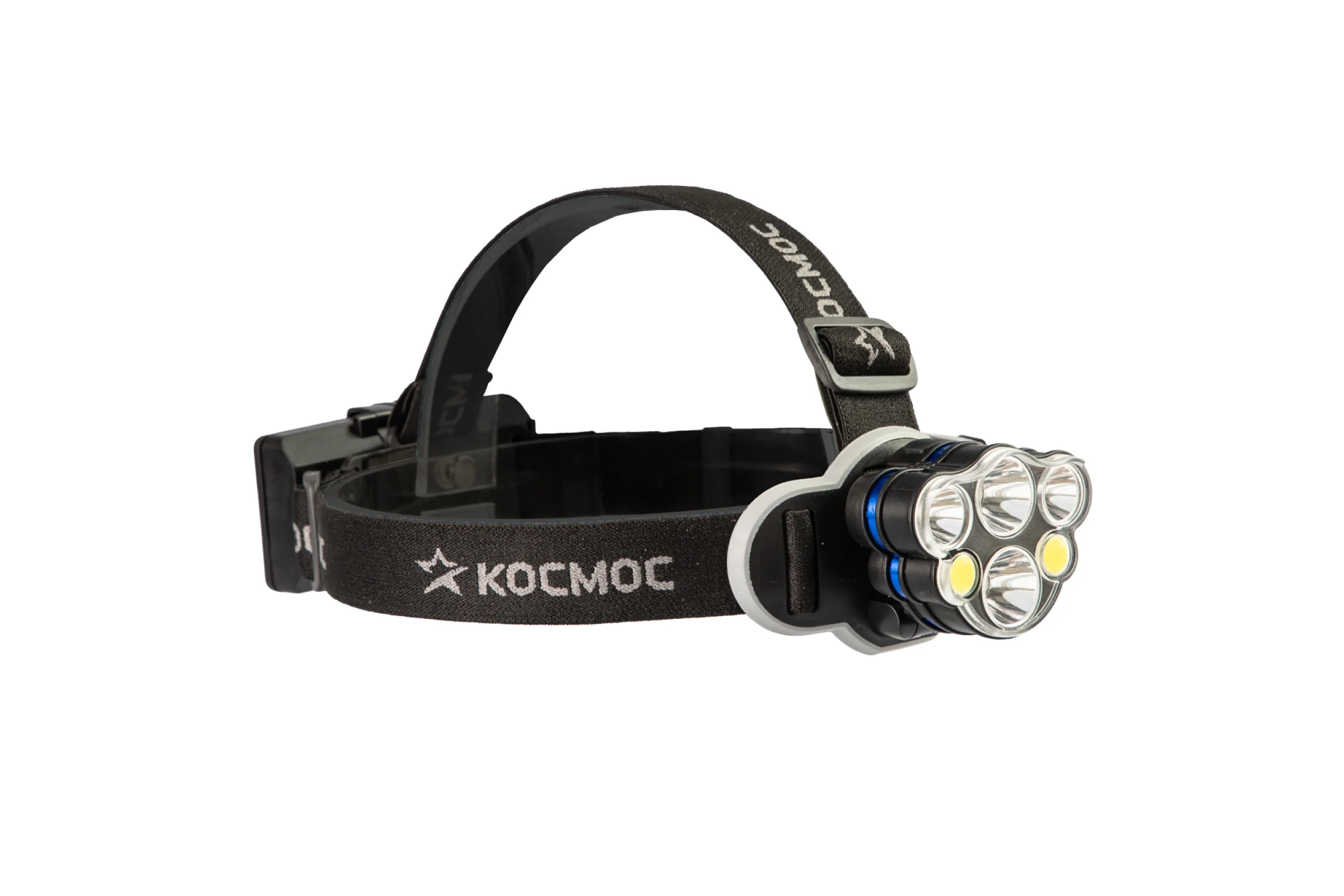 Фонарь налобный аккумуляторный 5Вт+3Вт XPE LED+2Вт COB, 8 режимов, Li-ion 18650 2400mAh (2x1200mAh)