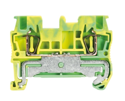 Клемма заземл. WKF 1,5 SL/35 - Заземляющая клемма, тип фиксации провода: пружинный, номинальное сечение: 1,5 мм кв., 500V, ширина: 4 мм, цвет: желто-зеленый, тип монтажа: DIN 35