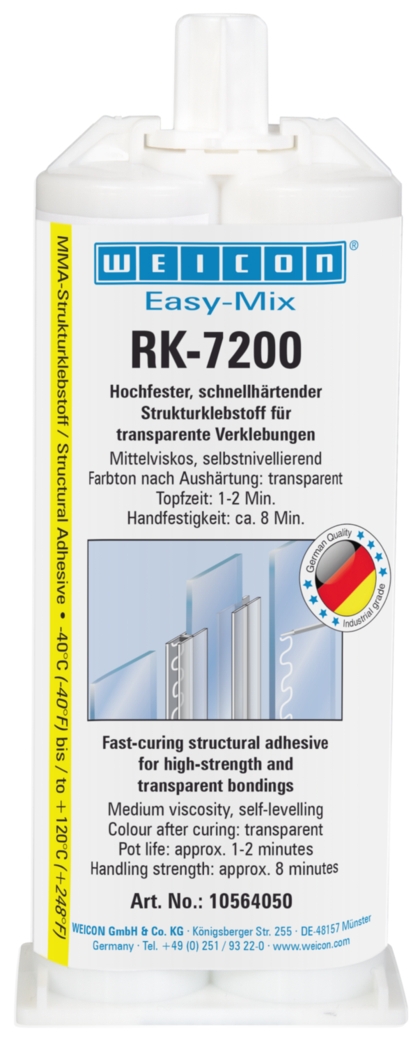 wcn10564050 - 10034573 WEICON Easy-Mix RK-7200 (50 г) Двухкомпонентный конструкционный клей. Высокая вязкость. Высокая сила