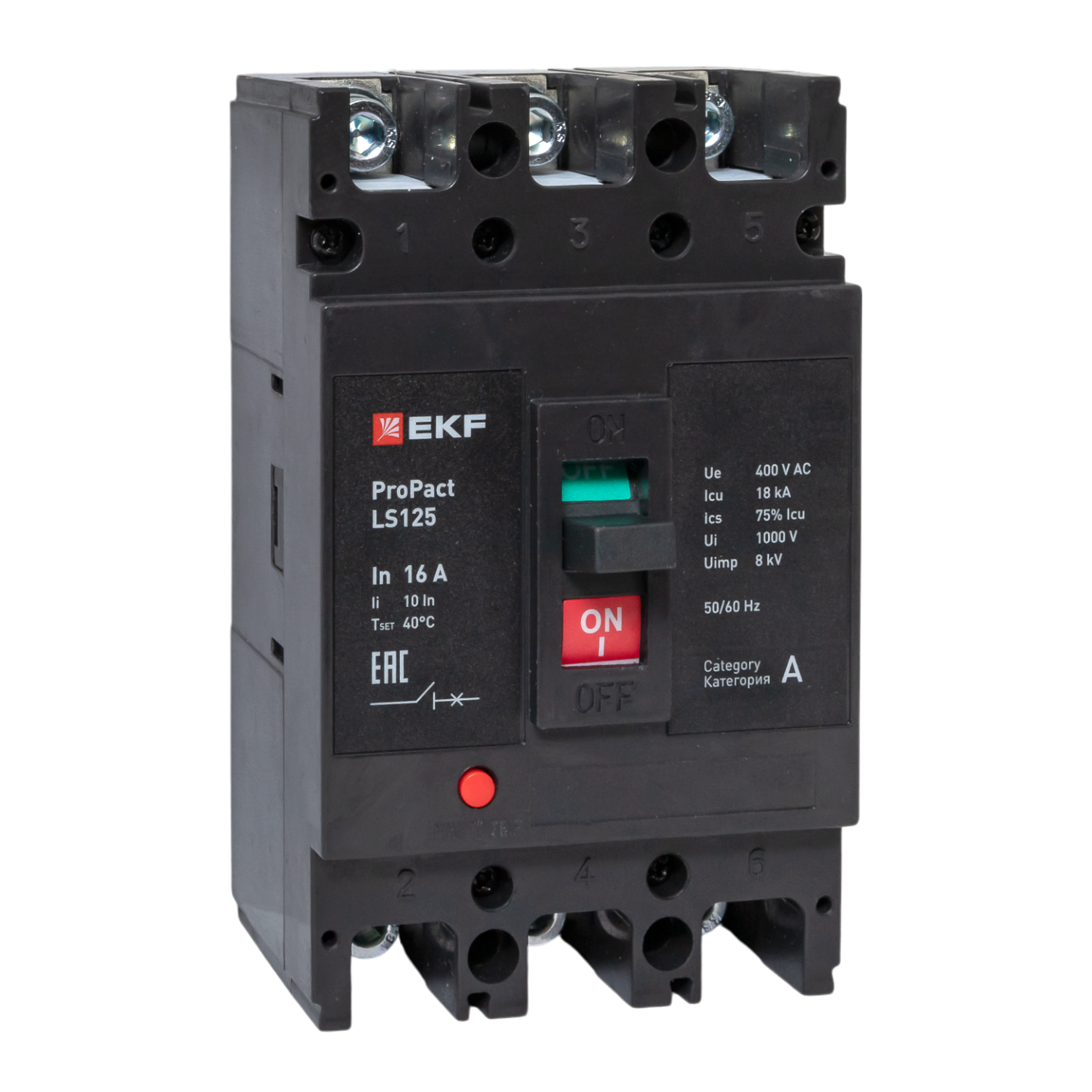 Автоматический выключатель LS125 18кА 3P 16А ProPact EKF