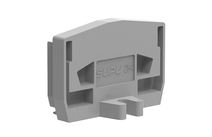 Торцевая крышка 254625 - Торцевая крышка для мини клемм цвет: серый