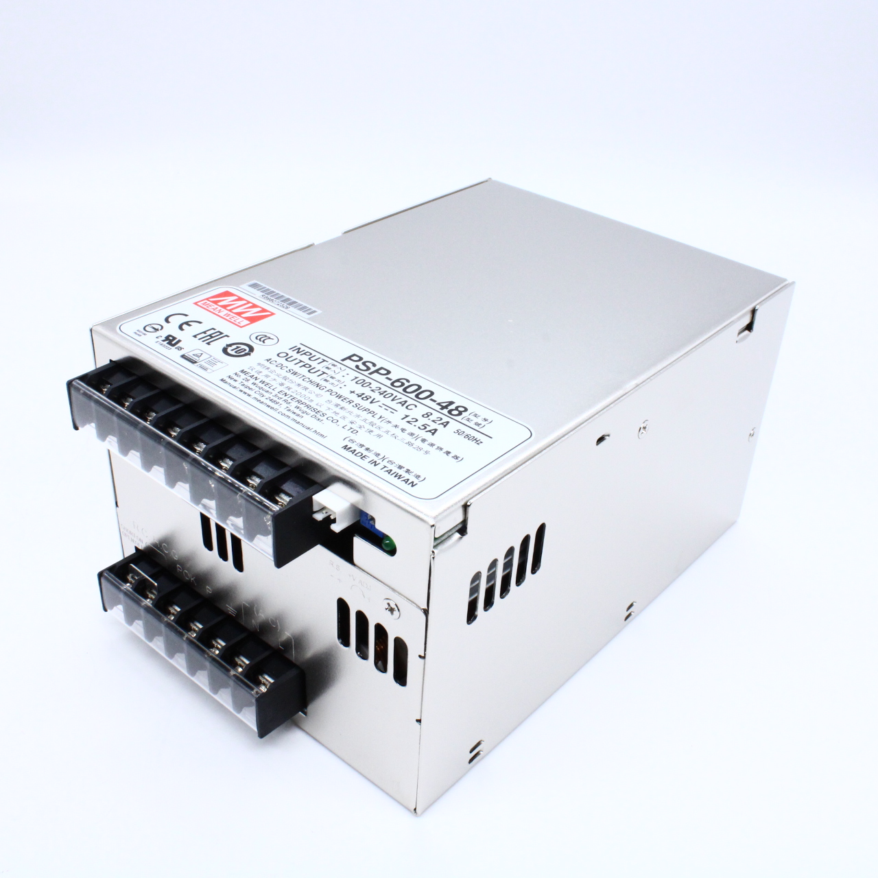 PSP-600-48 - AC-DC, 600Вт, вход 90…264V AC, 47…63Гц /120…370В DC, выход 48В/0…12.5A, рег. вых=±10%Uном, изоляция 3000В AC, в кожухе 170х120х93мм, -20…+60°С