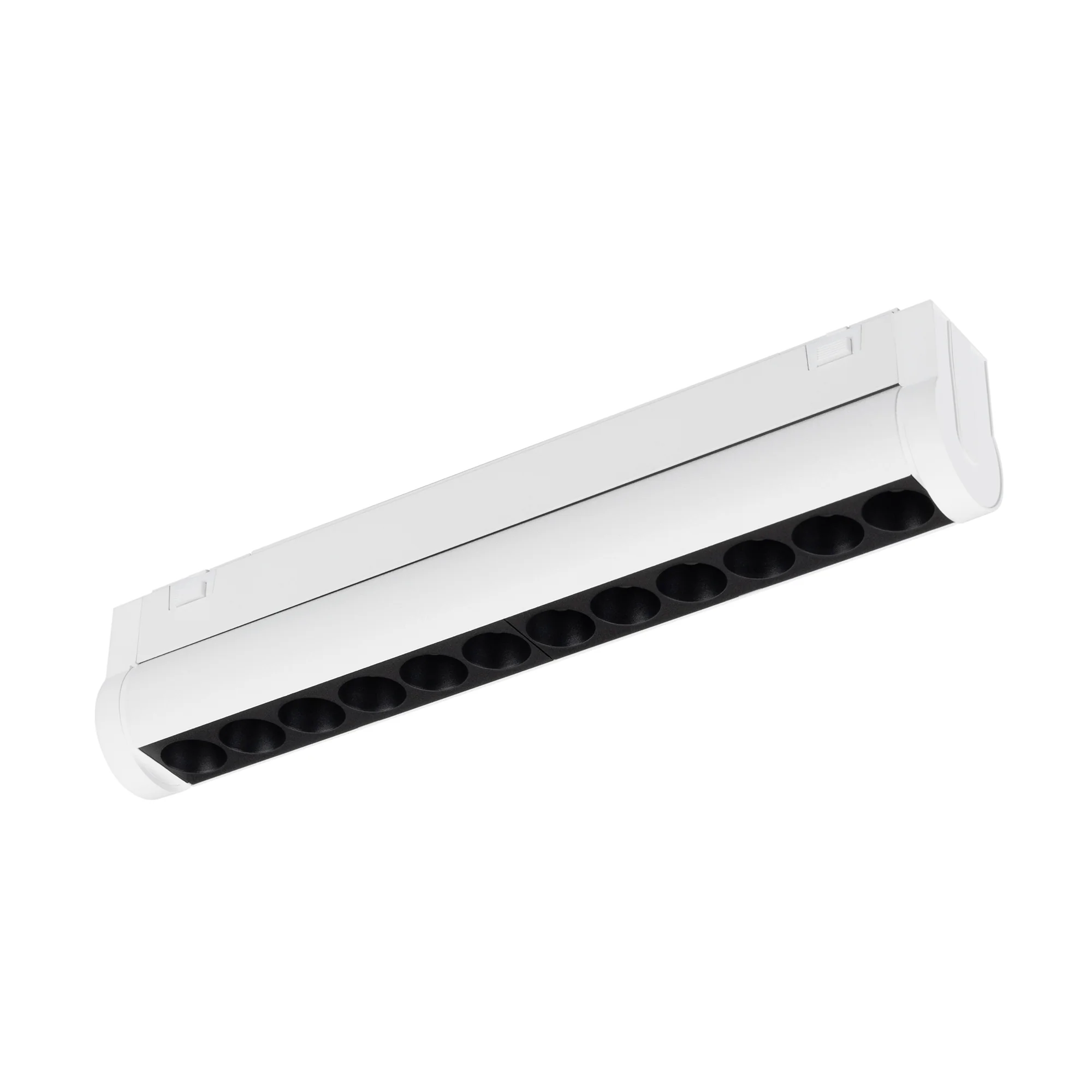 Светильник MAG-VIBE-LASER-TURN-L209-12W Warm3000 (WH, 24 deg, 48V) 044428 - Светильник для магнитных треков MAG-VIBE. Мощность 12 Вт, св. поток 890 лм, 74 лм/Вт, теплый 3000 K, CRI>90, угол 24°, напряжение питания 48 В. Белый прямоугольный корпус из алюми