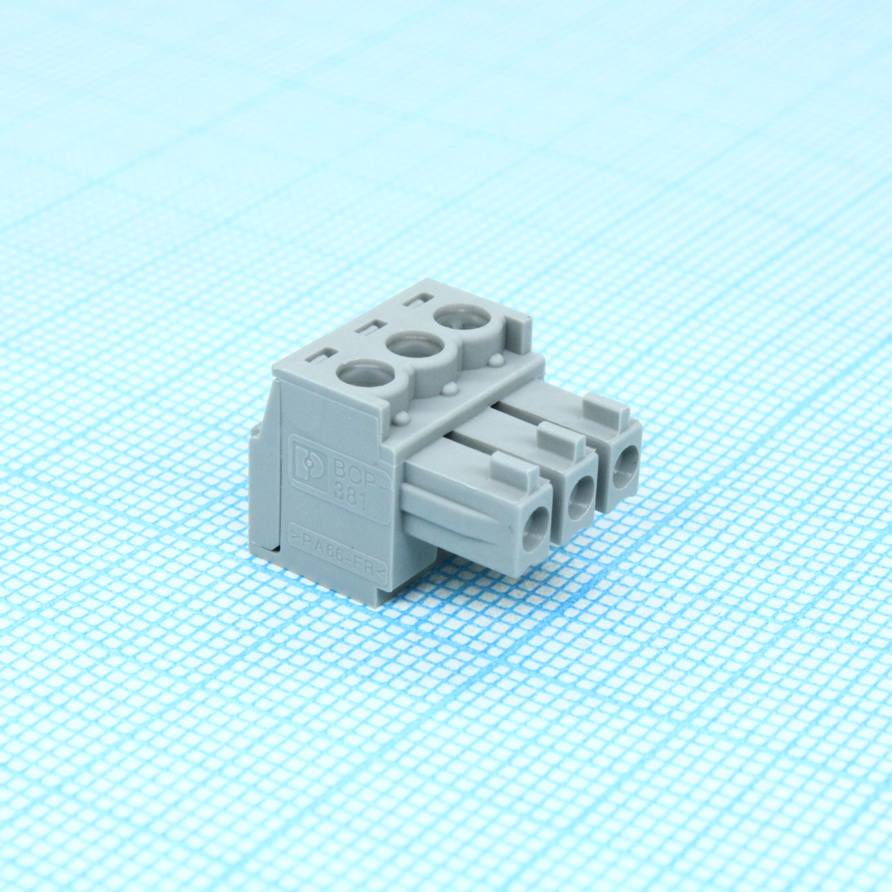BCP-381- 3 G - Разъемы для печатной платы, номинальный ток: 8 A, расчетное напряжение (III/2): 160 В, номинальное сечение: 1,5 мм?, полюсов: 3, размер шага: 3,81 мм, тип подключения: Винтовой зажим с натяжной гильзой, цвет: сигнальный серый