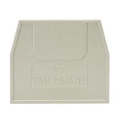 Пластина разд. TWM 2,5-4/15 - Разделительная пластина, для клемм WKM 2,5… / WKM 4..., цвет: серый
