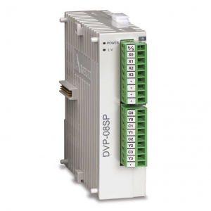 Модуль дискретных входов/выходов DVP08SP11T - Модуль дискретных входов/выходов: 4DI/4DO (Transistor), 24V DC Power, SLIM