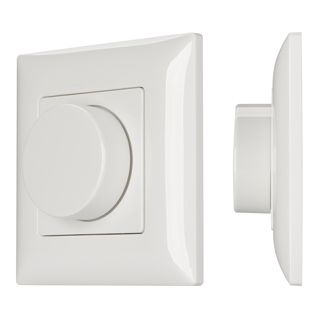 Панель Rotary SMART-P18-DIM (3V, 2.4G) 025135 - Накладная роторная панель 2.4 ГГц, цвет белый. Материал - пластик. Для управления одноцветными источниками света (ШИМ). Управление яркостью с помощью роторного вращателя. Питание/рабочее напряжение 3VDC от б