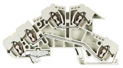 Клемма этажн. заземл. WKIF 2.5 D-D-SL - Этажная клемма, D-D-SL, тип фиксации провода: пружинный, номинальное сечение: 2,5 мм кв., 24A, 400V, ширина: 5 мм, цвет: серый, тип монтажа: DIN 35