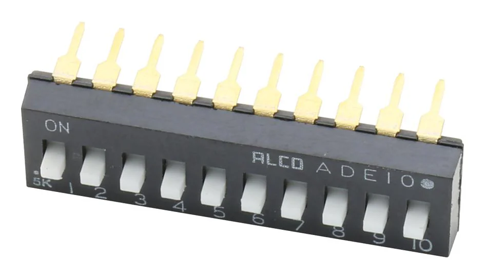 1825360-6 - Переключатель DIP Switches; Конфигурация: SPST; Контакты: 10; Шаг: 2.54